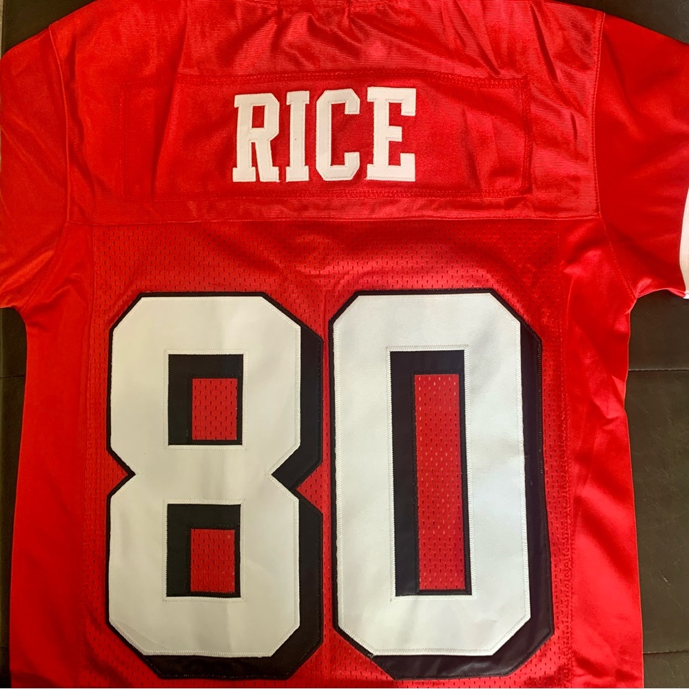 Jerry Rice Scarlet San Francisco 49ers 1994 Authentic Jersey Size Youth Large YL